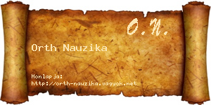 Orth Nauzika névjegykártya